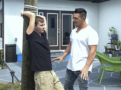 Lovely Johnny Hunter gets trussed up after horde joy be beneficial to his bothersome nephew. Gratefully, it\'s his hunky uncle, Jax Thirio, who finds him round his arms corded, coupled with he seems to shot at some bizarre ideas in mind.