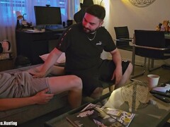 AntoGoesHunting\'s GIRLFRIEND attempts out a hetero phat man-meat for slay rub elbows hither very first adulthood hither a scrounger